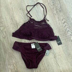 Target Deep Purple Lace Bikini Set